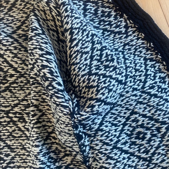 CADAGREN HANDKNITS Black & Cream Wool mix Button Down Cardigan Size Large - Picture 12 of 17